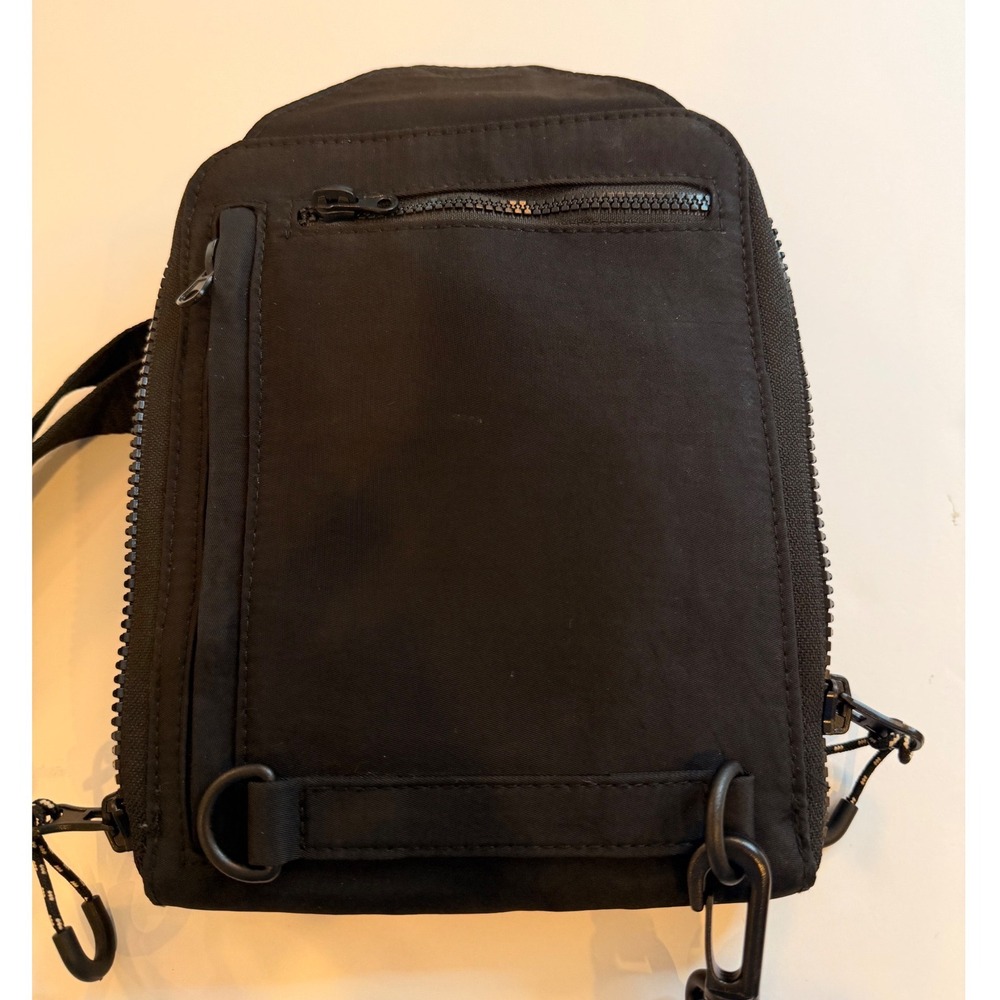 BEIS Sport Sling Bag Black Nylon Crossbody Travel Pack - Picture 2 of 7